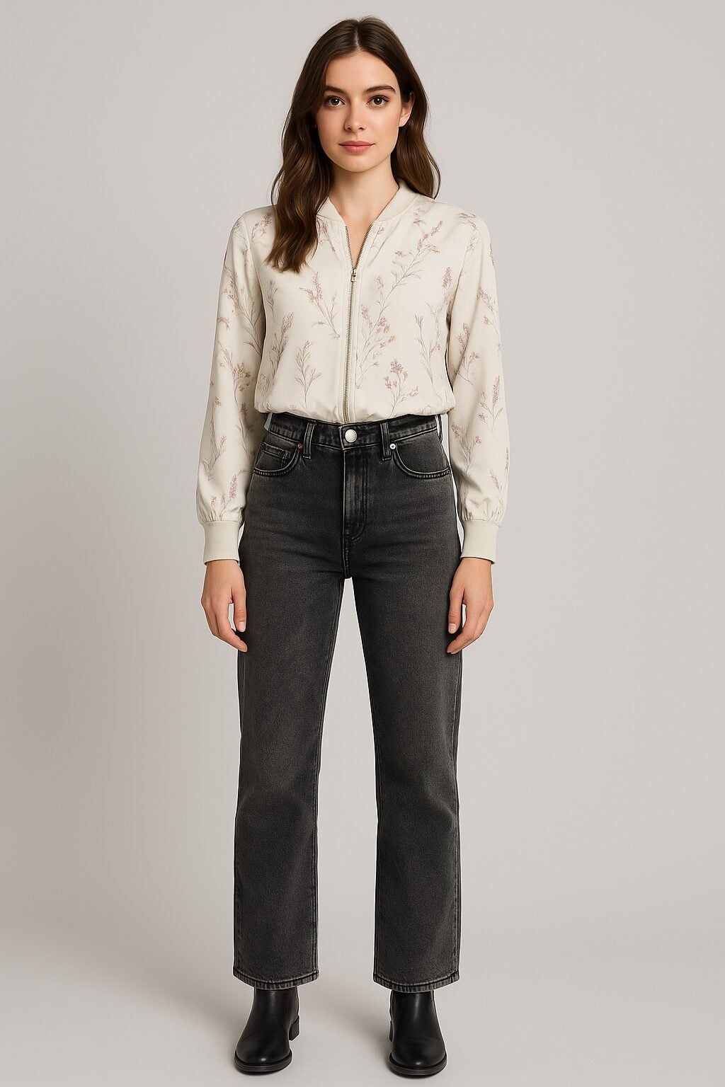 Ψηλόμεσο MOM fit τζιν σε μαύρο ξεβαμμένο χρώμα